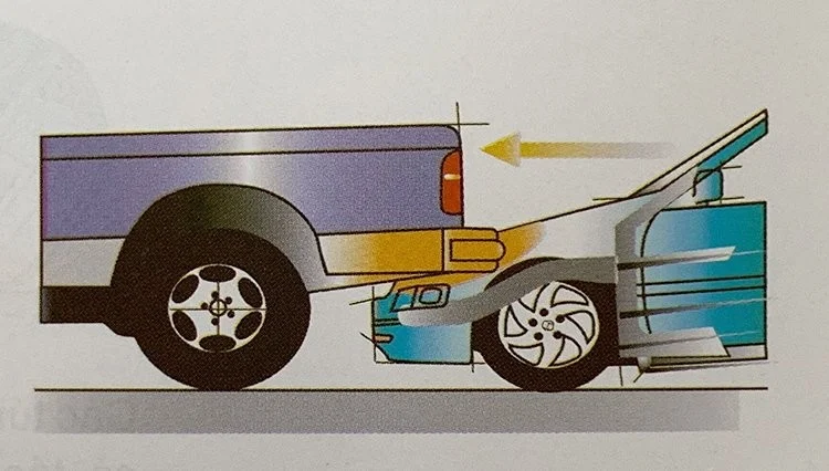 Tình huống va chạm "luồn gầm" không ảnh hưởng cơ chế kích hoạt túi khí