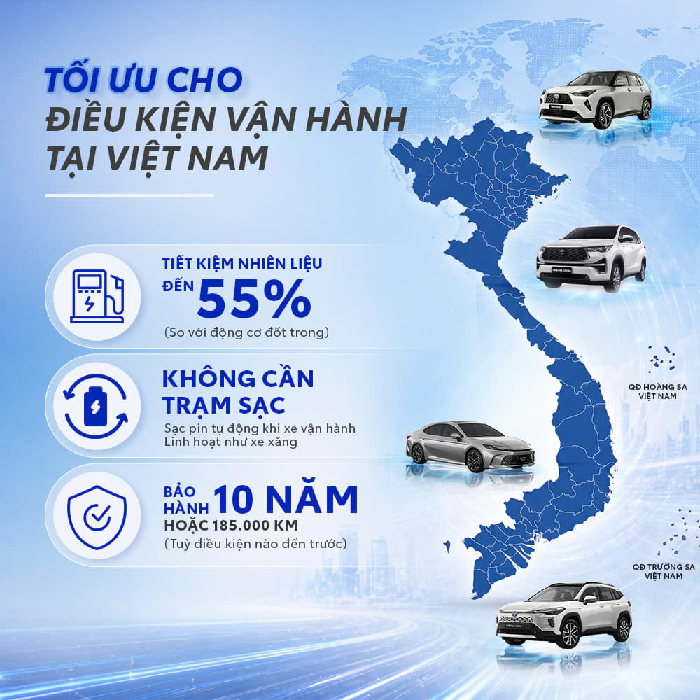 Toyota bảo hành lên đến 10 năm/185.000km cho dòng xe Hybrid