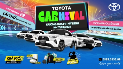 Cơ hội lái thử và trải nghiệm các dòng xe Toyota mới nhất tại sự kiện Toyota Carnival
