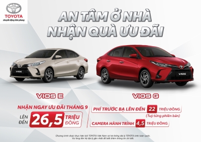 Cập nhật ưu đãi Toyota Vios tháng 9/2021
