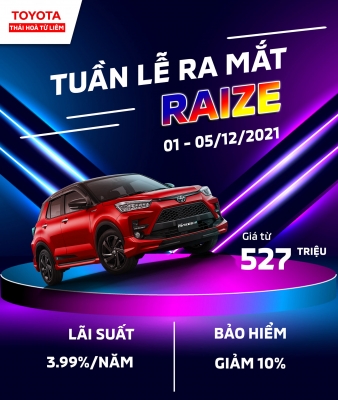 Tuần lễ ra mắt và trưng bày xe Toyota Raize 01-05/12/2021